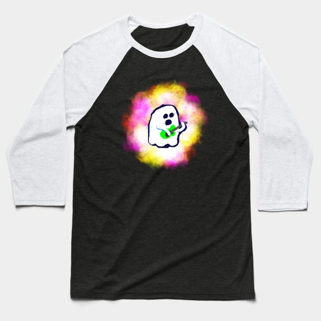 Nebula Ghost Baseball T-Shirt by The Dactyl